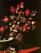 Carlo  Dolci Vase of Flowers oil on canvas